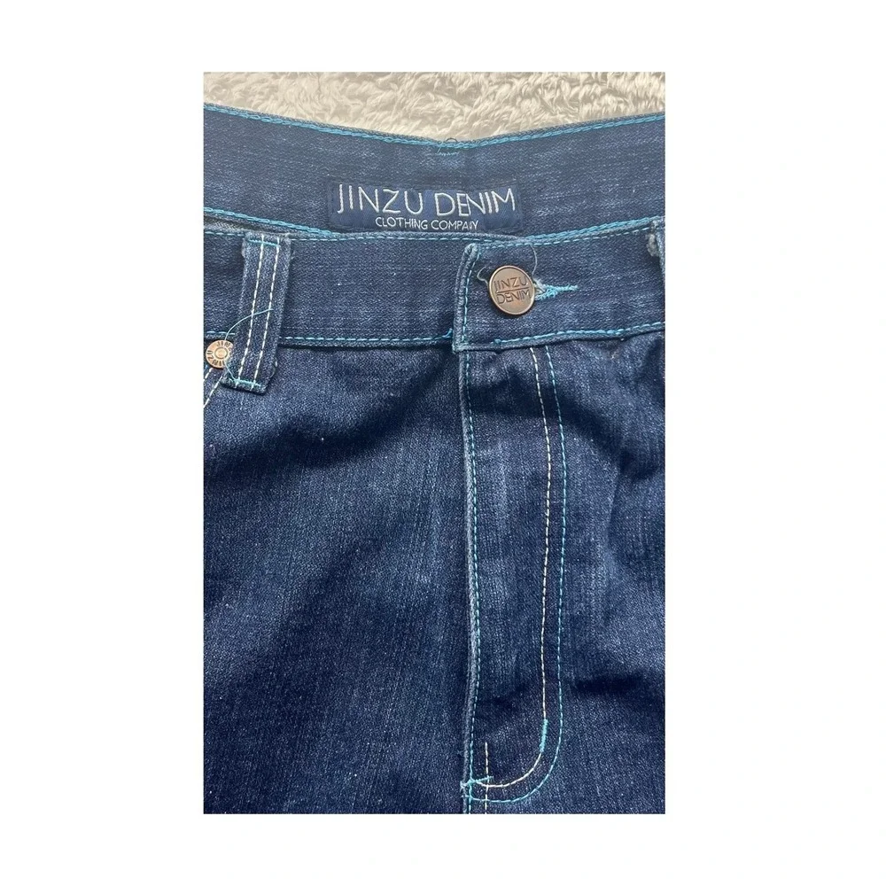 VTG JINZU Denim Dark Jeans 34x30 wide leg Y2K. street wear‎